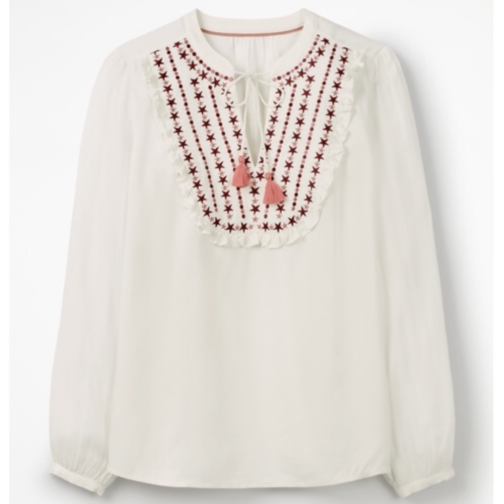 Boden Embroidered Blouse Size 14